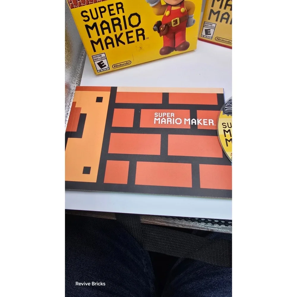 Super Mario Maker Wii U CIB Nintendo Wii U 2015 Complete with Slipcover & Manual